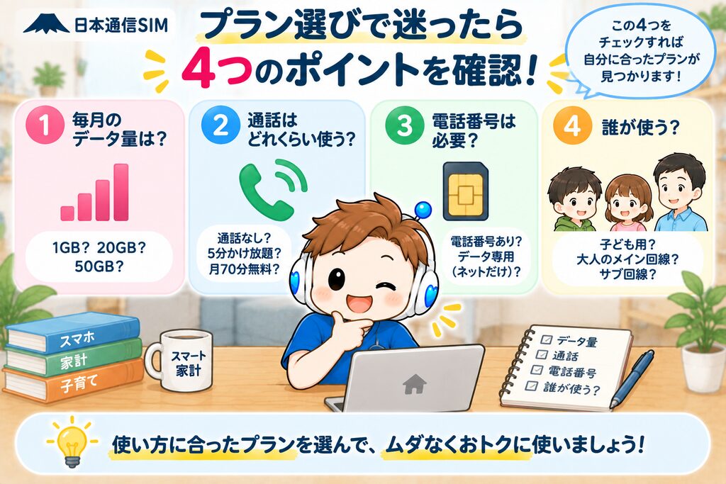 「プラン選びの4つのチェックポイント」