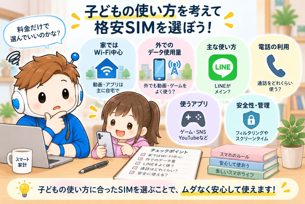 「料金だけではなく子どもの使い方を見る」