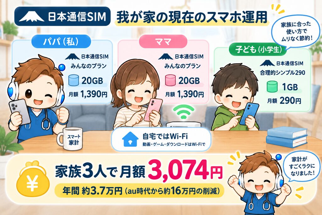 「我が家の現在のスマホ運用」
