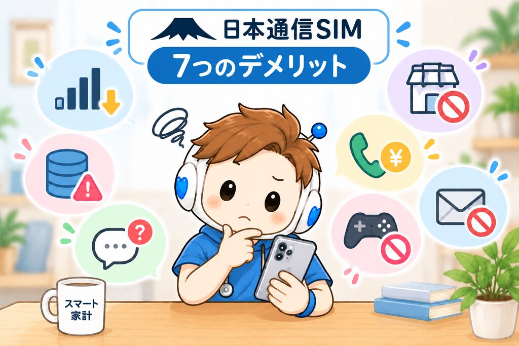 「日本通信SIMの7つのデメリット」