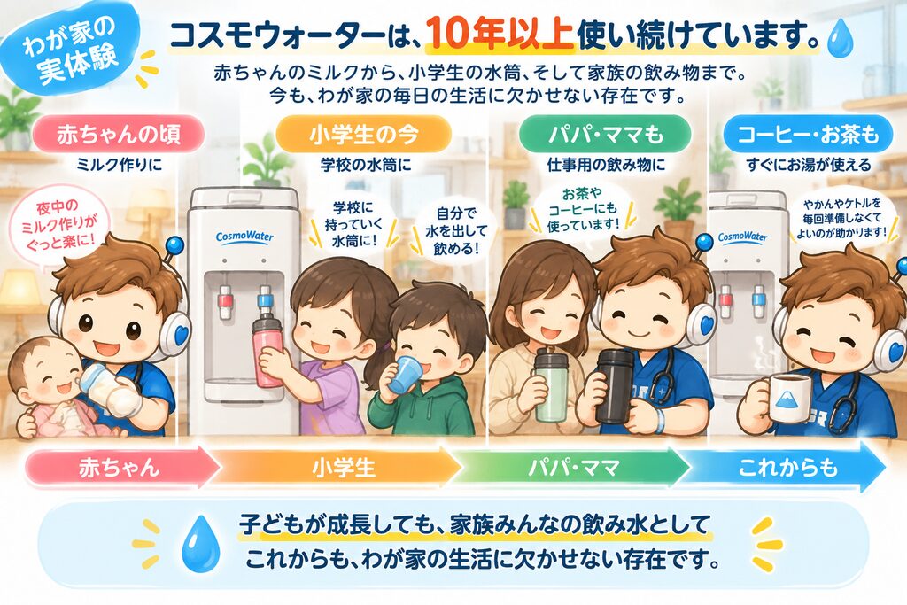 我が家のコスモウォーターの使い方