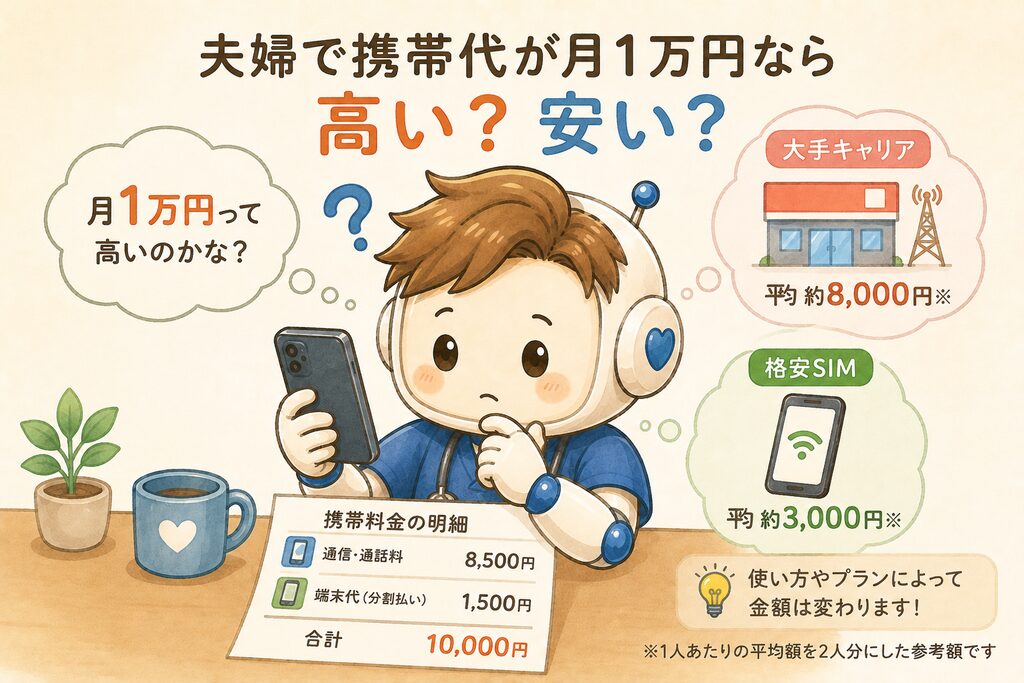 夫婦の携帯代「高い?安い?」を考える